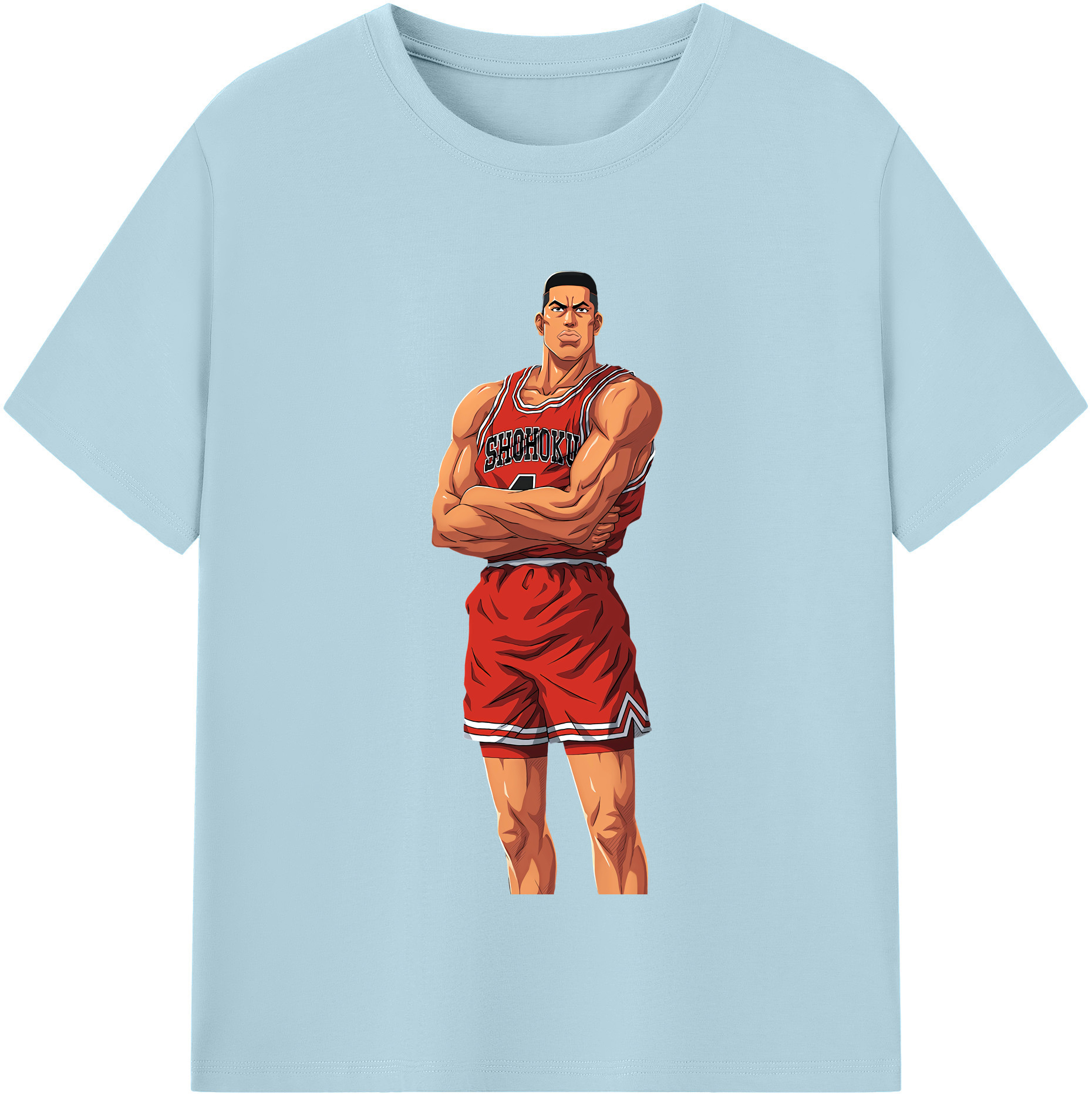 SLAM DUNK／スラムダンク 綿100％半袖Tシャツ（フロントプリント）